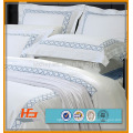 Embroidered Percale Bleach White Hotel Duvet Cover